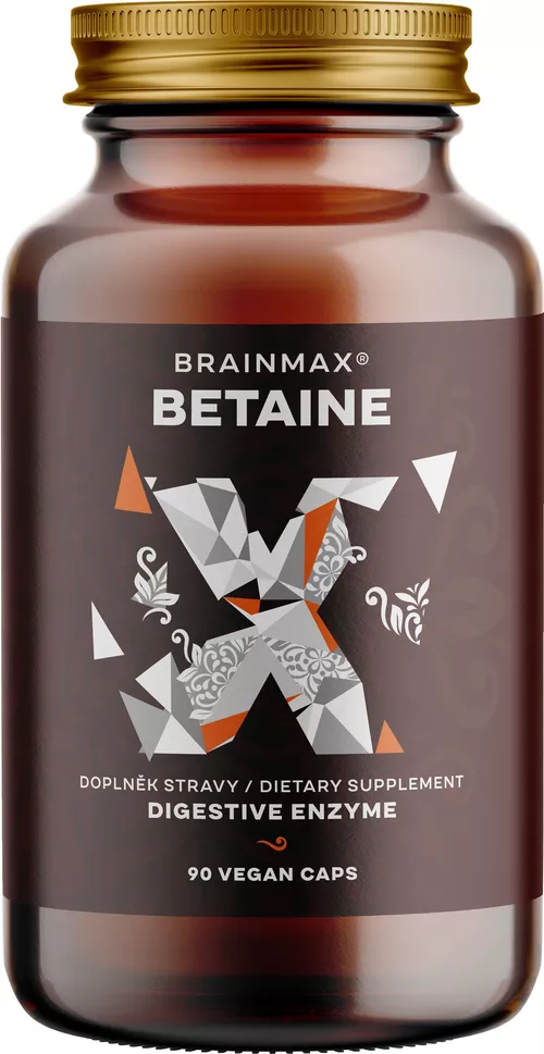BrainMax Betaine HCl 700 mg, Betaina HCl i goryczka żółta, 90 kapsułek