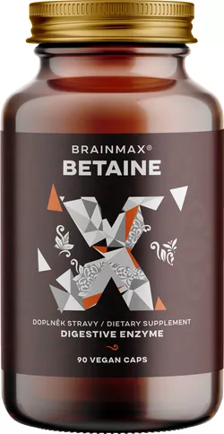 BrainMax Betaine HCl 700 mg, Betaina HCl i goryczka żółta, 90 kapsułek