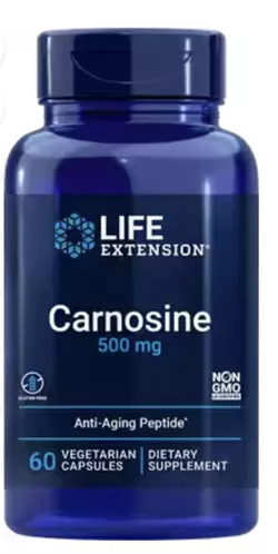 Life Extension Karnozyna, karnozyna, 500 mg, 60 kapsułek roślinnych