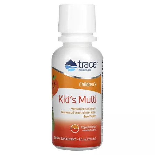 Trace Minerals Kid's Multi, Tropical Punch, multiwitamina dla dzieci, 237 ml