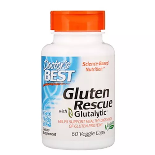 Doctor's Best Gluten Rescue z Glutalytic, 60 kapsułek ziołowych