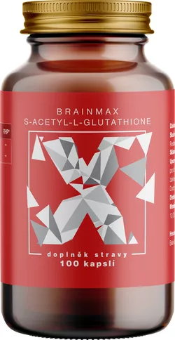 BrainMax S-Acetyl-L-Glutathione, SAG, 100 mg, 100 kapsułek roślinnych