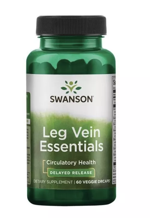 Swanson Leg Vein Essentials, wsparcie żył i naczyń, 60 kapsułek ziołowych