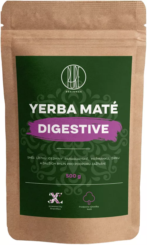 BrainMax Pure Yerba Mate, Digestive, 500 g