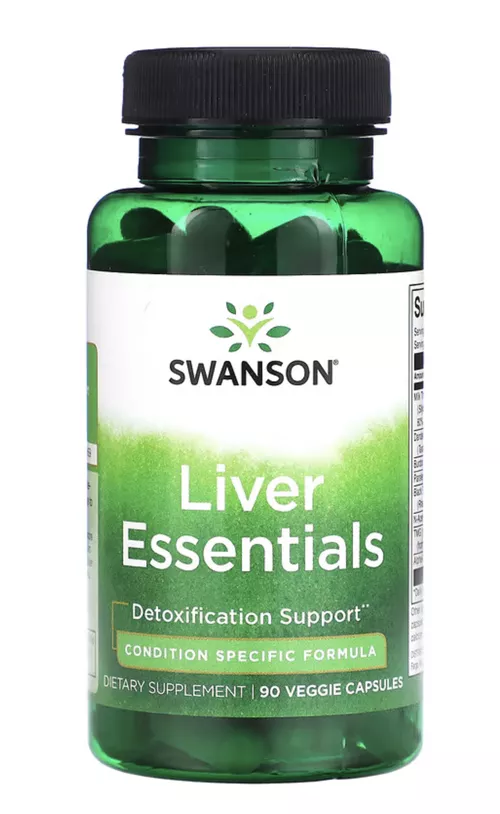 Swanson Liver Essentials, wsparcie wątroby, 90 kapsułek ziołowych