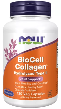 Now® Foods NOW Biocell hydrolizowany kolagen (hydrolizowany kolagen) typ II, 120 kapsułek roślinnych