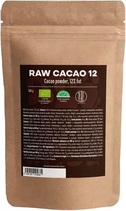 BrainMax Pure RAW Kakao 12, BIO 500 g