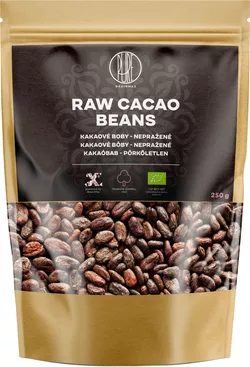 BrainMax Pure Ziarna kakaowe RAW, BIO, 250 g