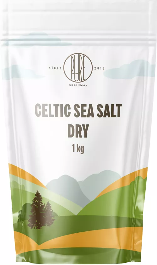 BrainMax Pure Celtic Sea Salt, Dry, Celtycka sól morska, sucha, 1000 g