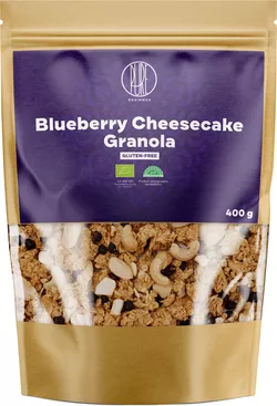 BrainMax Pure Blueberry Cheesecake Granola, Jagody i Biała Czekolada, 400 g