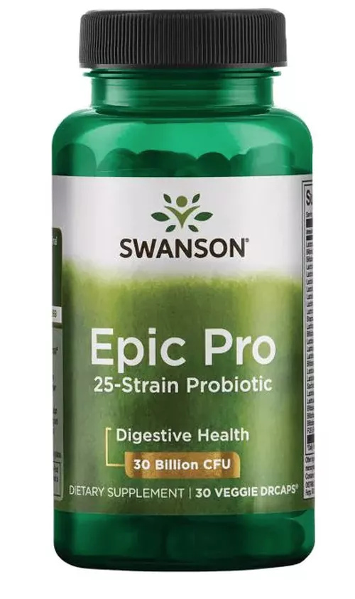 Probiotyki Swanson Epic Pro 25 szczepów, 30 miliardów CFU, 30 kapsułek
