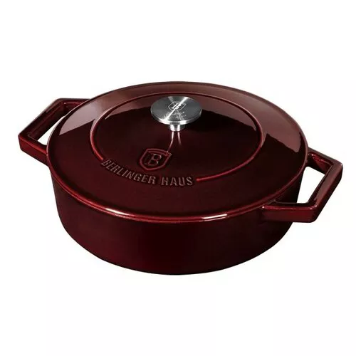 Berlinger Haus Garnel żeliwny z pokrywką Burgundy Line, 26 cm
