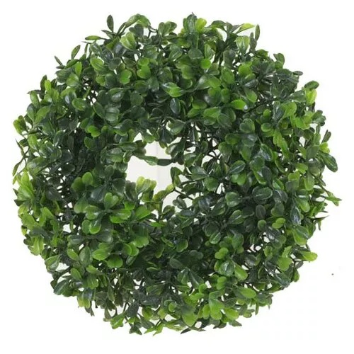 Sztuczny wieniec Listki zielony, śr. 23 cm
