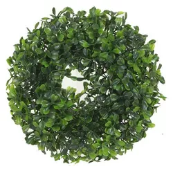 Sztuczny wieniec Listki zielony, śr. 23 cm