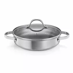 Tescoma Głęboka patelnia z pokrywką SteelCRAFTśrednica 24 cm, 2 uchwyty