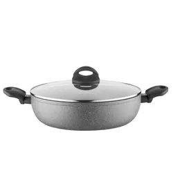 Florina Garnek niski z pokrywką Lava Stone MG, 28 cm, 3,8 l, szary