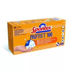 Jednorazowe rękawice winylowe Spontex Protectrozm. M, 100 szt.