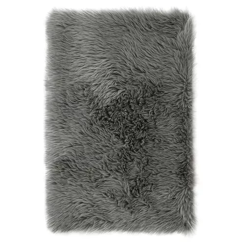 AmeliaHome Skóra Dokka ciemnoszary, 60 x 90 cm, 60 x 90 cm