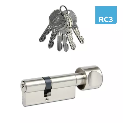 Richter ES.K45/50.NI wkładka cylindryczna z gałką K45+50 mm, 6 kluczy