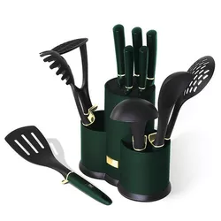 Berlinger Haus 12-częściowy zestaw akcesoriów kuchennych w stojaku Emerald Collection