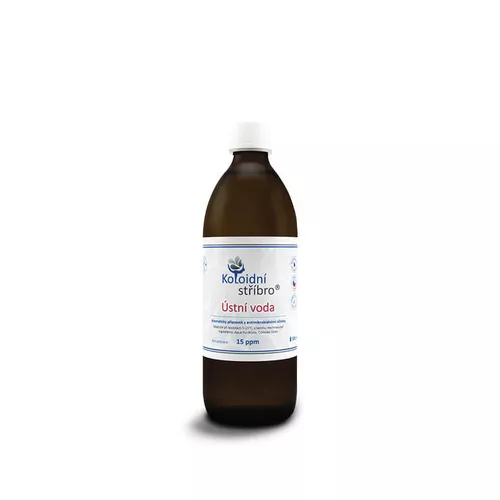 Koloidní stříbro s.r.o. Płyn do płukania jamy ustnej ze srebrem koloidalnym, 15 ppm, 500 ml