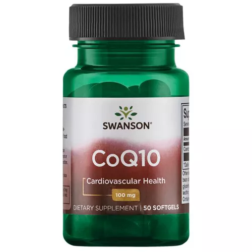 Swanson CoQ10 (koenzym Q10), 100 mg, 50 kapsułek żelowych