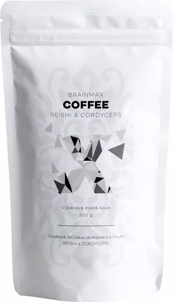 BrainMax Coffee Reishi & Cordyceps, kawa z grzybami witalnymi BIO, 200g