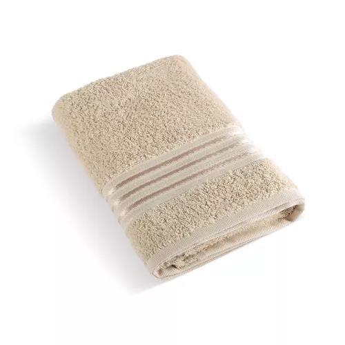 Bellatex Frotte ręcznik kolekcja Linie jasnobeżowy, 50 x 100 cm