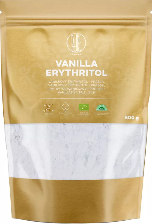 BrainMax Pure Vanilla Erythritol, Erytrytol wanilia, BIO, 500 g