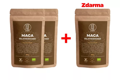 BrainMax Pure Maca żelatynizowana BIO proszek, 150 g, 2+1 GRATIS