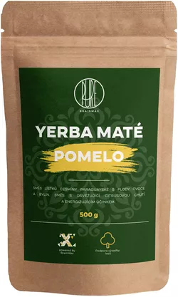 BrainMax Pure Yerba Mate, Pomelo, 500 g