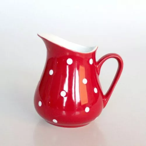 Dzbanek ceramiczny Dots, czerwony, 500  ml
