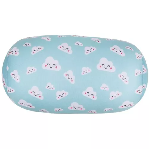 Poduszka relaksująca pod kark wałek Chmurki , 30 x 15 cm