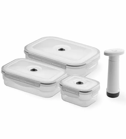 Compactor 3-częściowy komplet pojemników próżniowych plastikowych do żywności Aspi Fresh