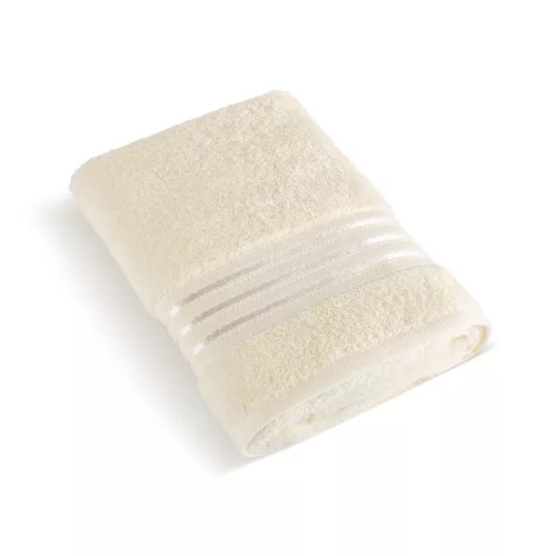 Bellatex Frotte ręcznik kolekcja Linie waniliowy, 50 x 100 cm