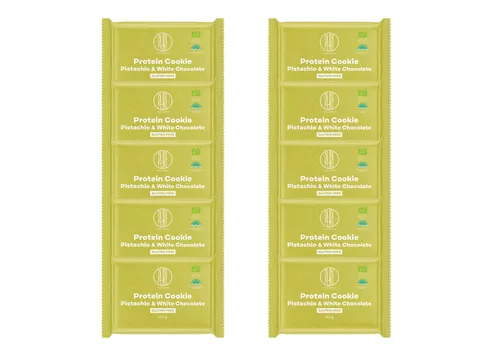 BrainMax Pure 10x Białkowe Ciasteczko BrainMax - Pistacja & Biała Czekolada, BIO, 60 g