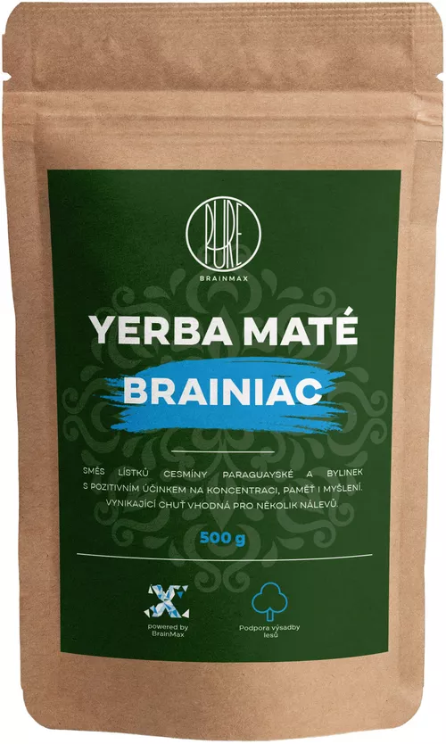 BrainMax Pure Yerba Mate, Brainiac, 500 g