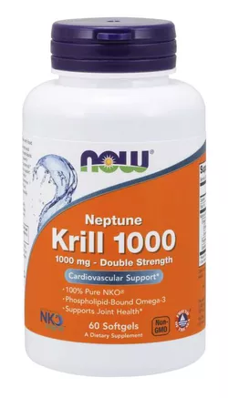 Now® Foods NOW Olej z Kryla Neptun, 1000 mg, 60 kapsułek żelowych