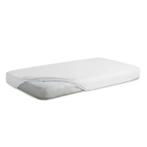 Prześcieradło dziecięce nieprzepuszczalne jersey biały, 60 x 120 cm