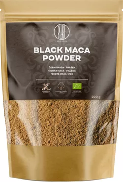 BrainMax Pure Black Maca Powder, Czarna Maca BIO, proszek 200g