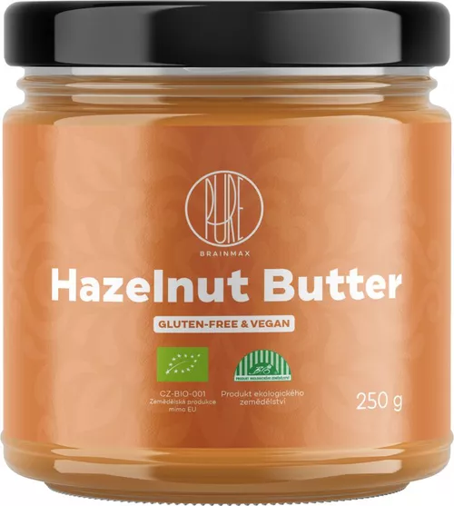 BrainMax Pure Hazelnut Butter, 100% Krem z orzechów laskowych, BIO, 250 g