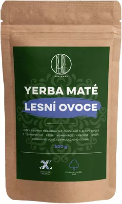 BrainMax Pure Yerba Mate, Owoce Leśne, 500 g