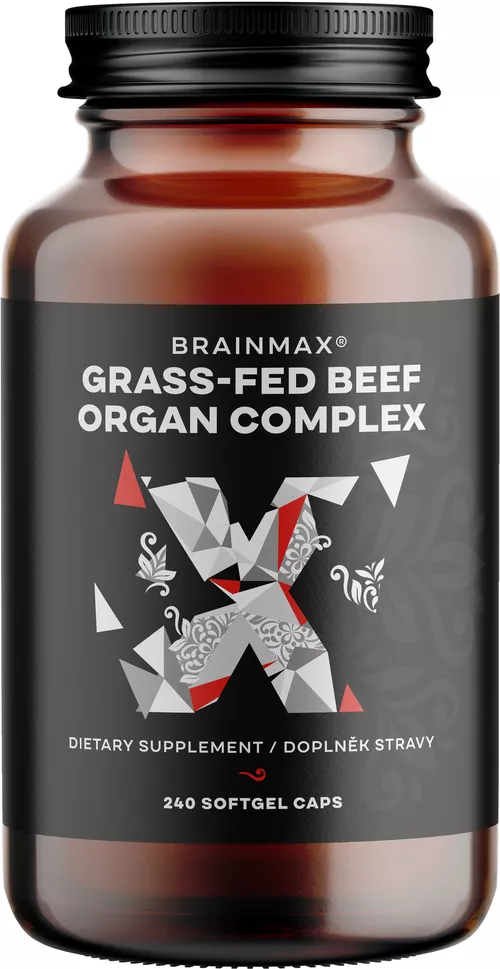 BrainMax Grass-Fed Beef Organ complex, narządy wołowe, 240 kapsułek