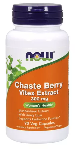 Now® Foods NOW Chaste Berry Vitex Extract, 300 mg, kapsułki ziołowe 90