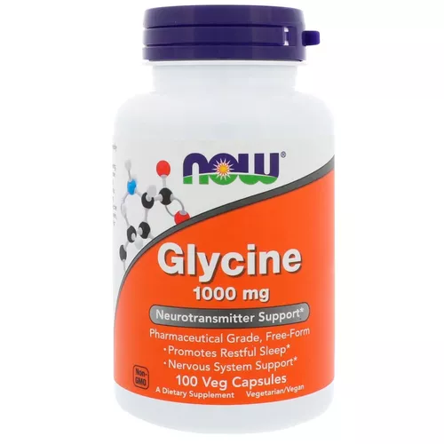 Now® Foods NOW Glicyna, 1000 mg, 100 kapsułek