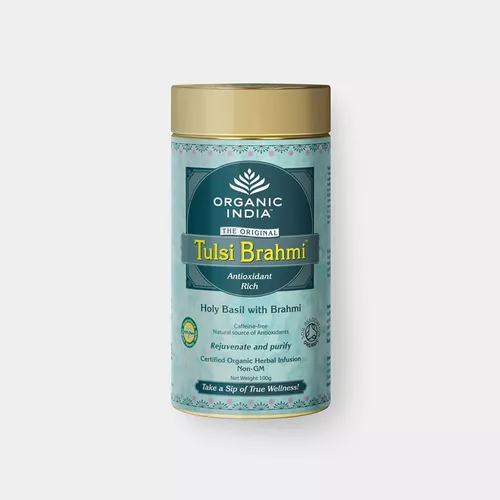 Organic India Tulsi Brahmi BIO, puszka 100 g