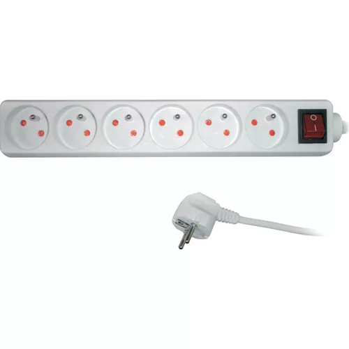 Retlux RPC 32 Przedłużacz z wyłącznikiem, 6 gniazdek, 2 m
