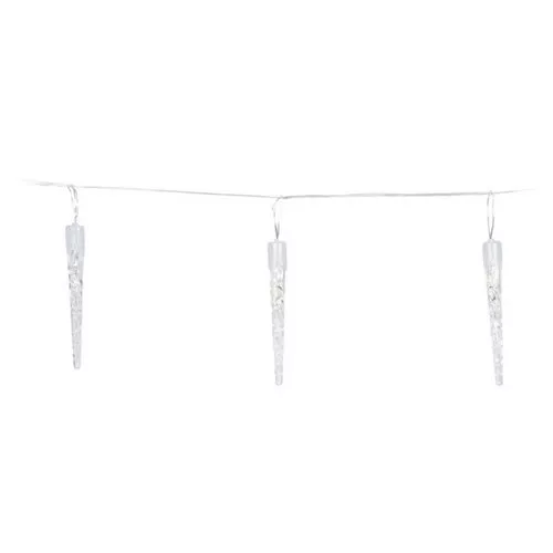 Łańcuch świetlny Sople, 40 LED, 5,7 m zimny biały, timer