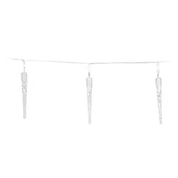Łańcuch świetlny Sople, 40 LED, 5,7 m zimny biały, timer