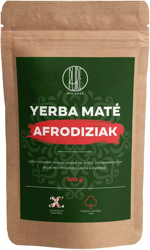 BrainMax Pure Yerba Mate, Afrodiziak, 500 g